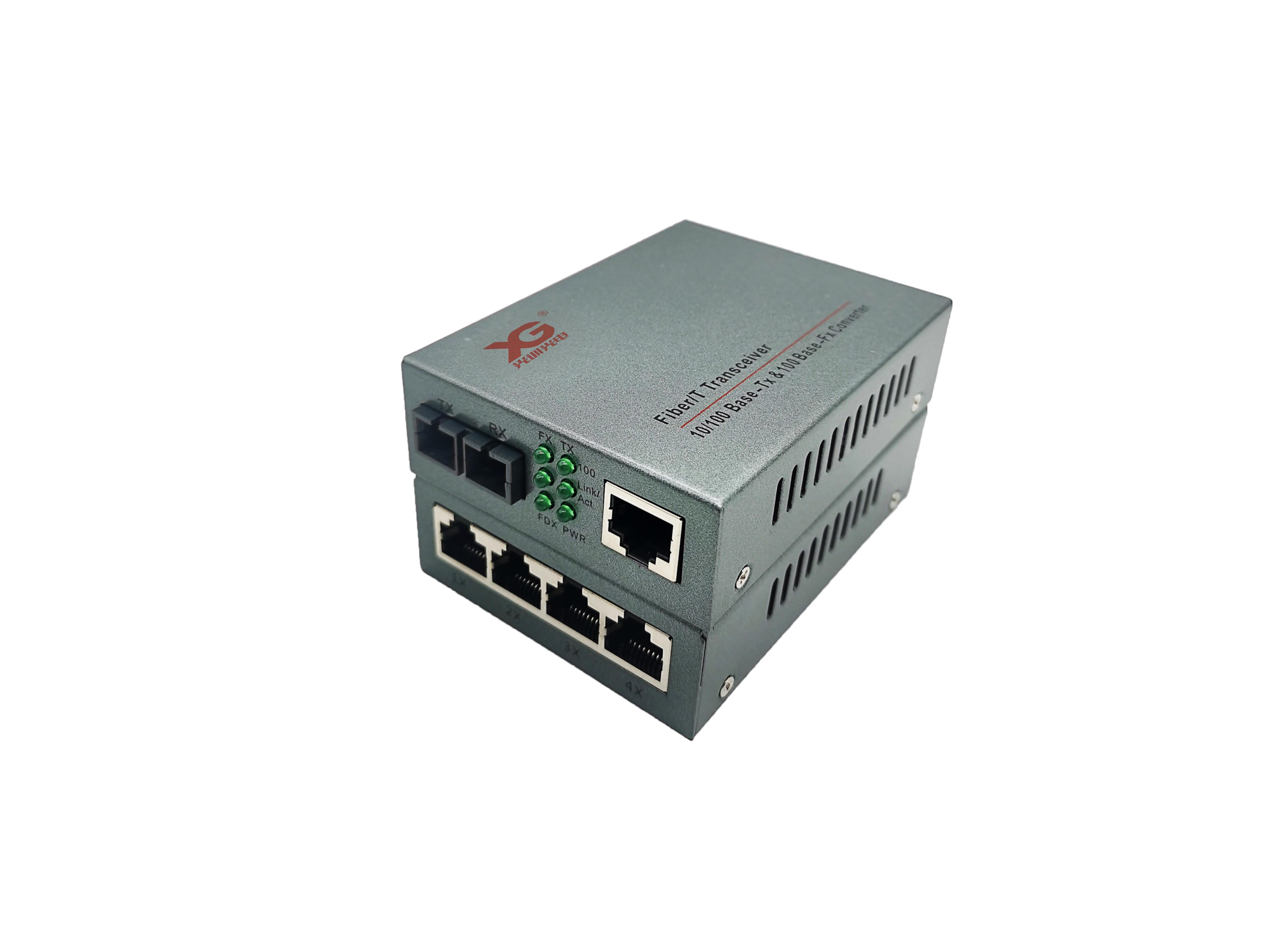 單模雙纖百兆一光四電 GMA-DS01-4-25